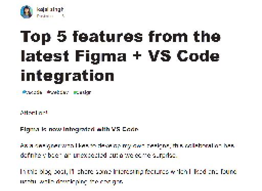 5 features from Figma + VS Code integration